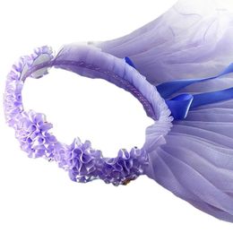 Hair Accessories Romantic Flower Girls Veil Pleated Girl Tulle Wedding Decor N7YD