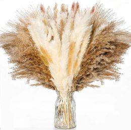 Decorative Flowers 110PCS Natural Dekoration Pampas Grass Bouquet Boho Home Decor Phragmites Dried For Wedding Ramadan Chambre