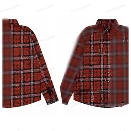 Designer Shirts Jacket Chrome Spring/Autumn Heart Hoodie Loose Plaid Shirt For Men Women Couples Casual Chromees Hearts Coat Long Sleeved MVIR