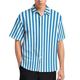 Men's Casual Shirts Vertical Striped Colourful Stripes Vacation Shirt Hawaiian Fashion Blouses Man Graphic Plus Size 3XL 4XL