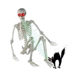 Christmas Decorations Halloween Skeleton Decorations - 5.5FT Life Size Skeleton Decoration Realistic Pose-n-Stay Human Skeleton 231025