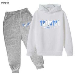 Brand Tracksuits Baby Clothes Kids Autumn Set 2 Pieces Gradient printing Sets hoodie and sweatpants