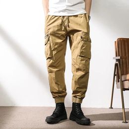 Men's Tracksuits Elmsk 2023 Spring/Summer Vintage Workwear Pants Hong Kong Style Fashion Loose Fit Large Casual Multi Pocket