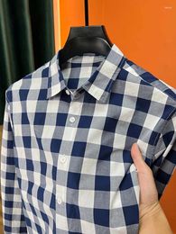 Men's Casual Shirts Cotton Premium Autumn High Quality Classic Long Sleeve Plaid Designer Shirt Business Versatile Fashion Top