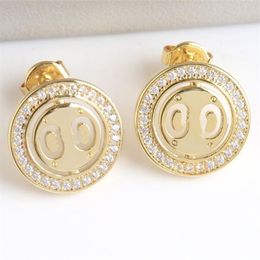 Gold Dangle Charm Earrings for Woman Retro Fashion Style 925Silver needle Earring Brass Fashion Jewelry Supply2656