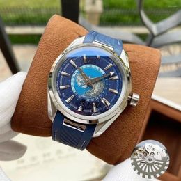 Wristwatches Luxury Men's Watch 904l Stainless Steel Automatic Mechanical Black Blue Rubber Rose Gold Green