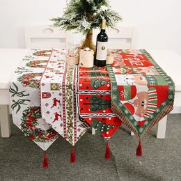 Table Runner Christmas Home Decoration Items Knitted Fabric Table Flag Creative Christmas Tablecloth Table Decoration Home Decor 231025