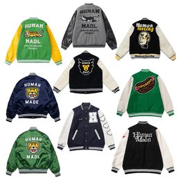 Fashion Mens Designer Woollen Coat Men Women Letter Embroidery Varsity Jacket Baseball Man Single Button Leather Sleeve