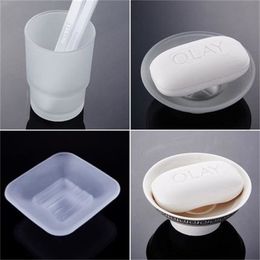 Soap Dishes bathroom el ceramic / glass soap dish toothbrush cup liquid soap dispensor toilet brush cup 231024