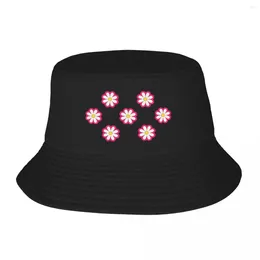 Berets Pretty Little Flowers (pink Daisies) Bucket Hat Panama For Kids Bob Hats Hip Hop Fisherman Summer Beach Fishing Unisex Caps