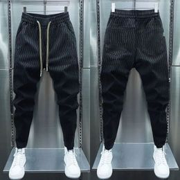 Mens Pants Black Stripe Jogger Sweatpants Men Outdoor Casual Skinny Harem Streetwear High Quality Designer Trousers 231025