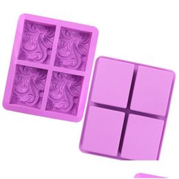 Baking Moulds 4 Wave Spray Sile Hand Soap Cake Mould Diy Baking Mod Dessert Decoration Accessories Bakery Supplies Drop Delivery Dhhzx