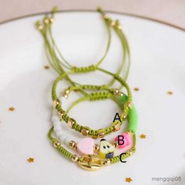 Chain Handmade Braided Bracelets Set Boho Summer Fruit Green Bracelet For Women Jewelry Gift for Girl Accessories R231025