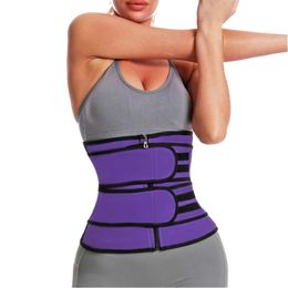 1PC Women's waist trimmer neoprene waist trainer ultra-thin shape waist sauna sports belt purple 231025