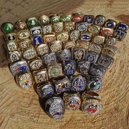 Drop Christmas Gift Football Championship Ring Set Men's Jewelry195V