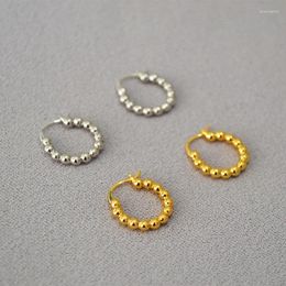 Hoop Earrings Japanese And Korean Fashion Simple Compact Brass Plated With Gold Exquisite Delicate Bean Daily