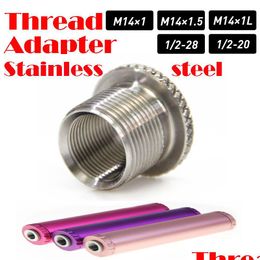 Stainless Steel Philtre Thread Adapter 1/2-28 To 5/8-24 M14X1.5 X1 Ss Soent Trap For Napa 4003 Wix 24003 Drop Delivery