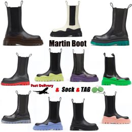 Ботинки Martin, дизайнерские женские ботинки, туфли из натуральной кожи до щиколотки, зеленая подошва, резиновая круглая тройная обувь черного цвета, мужские ботинки черного цвета