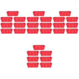 Dinnerware Sets 28 Pcs Coin Basket Desktop Sundry Plastic Storage Drawers Baskets Multipurpose Bulk Colouring Pencils