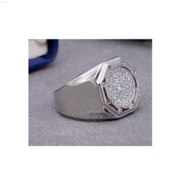 Bulk Selling Real Vvs Moissanite Diamond Ring for Men Custom Bust Down Hip Hop Style Diamond Ring From India