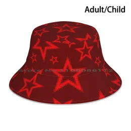 Berets Star Seamless Pattern Bucket Hat Sun Cap Background Five Pentacle Pentagram Abstract Halftone Wallpaper