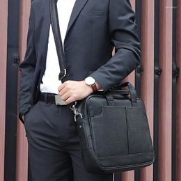 Briefcases Business Laptop Bag Men Crossbody Bags Genuine Leather Handbags Male Travel High Quality Cowhide