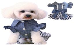 Spring Pet Dog Clothes Dog Denim Dress Jeans Skirt Small Dog Dress Puppy Clothes Chihuahua Yorkies Teddy Pet Clothing2744854