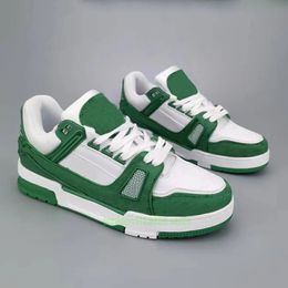 Luxury designer casual sneakers logo letter printing coach sports shoe denim low top men women lacing couple board shoes green