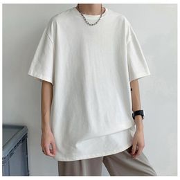 Men's T Shirts Men's 2023 Brand Cotton Mens T-shirt Pure Color Men Round Collar Short-Sleeve Man Blank Tees For Male Clothes