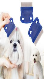 Pet Lice Comb Non Slip Handle Stainless Steel Pin Combs Grooming Cleaning Punny Nit Pet Louse Remover Brush Dog Flea Remedies1089706