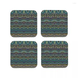 Table Mats Pattern Tribal Coasters Heat Resistant Mat Decoration & AccessoriesUtensils For Kitchen Dining Napkins Coffee