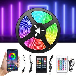 5V USB RGB Led strip light Bluetooth application infrared remote control tape used for indoor TV backlight atmospheric decorative lig 231025