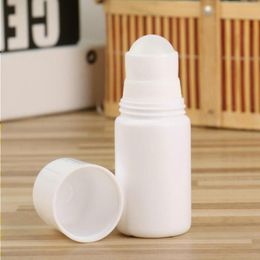 50ml White Plastic Roll On Bottle Refillable Deodorant Bottle Essential Oil Perfume Bottles DIY Personal Cosmetic Containers Bnuev