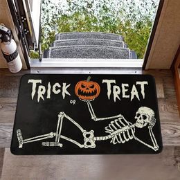 Halloween Door Mat Home Decoration Mat RV Floor Mat 19.7*31.5in Pumpkin Skeleton Pattern Letter Pattern Random For RV