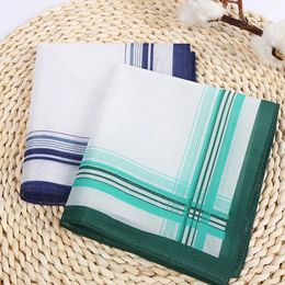 Towel 5PCS Fashion cotton printed men handkerchief Square male stripe pocket scarf handkerchiefs washcloth hand towel 231025