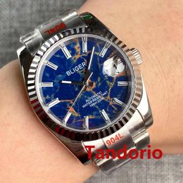 Wristwatches 36mm/39mm Blue/Green/Black Dial Fluted Bezel Sapphire Glass NH35A Automatic Movement Mens Watch Date