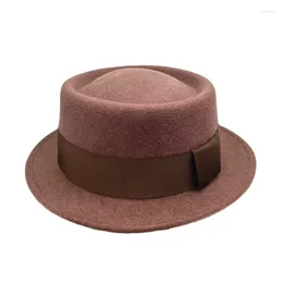 Berets British Wool Fedora Hats For Women Men Autumn Winter Panama Party Wedding Jazz Cap