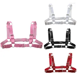 Belts 2023 Women's Punk PU Leather For Body Harness Belt Adjustable Holes Straps Chest Chain Suspenders Women Teenagers