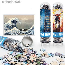 Puzzles 150PCS Mini Test Tube Jigsaw Puzzle Decompression Toys Van Gogh Oil Painting Puzzle for Aldult Family Game Educational ToysL231025