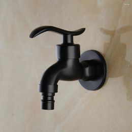 Bathroom Sink Faucets Vidric Matte Black / Garden Tap Washing Machine Faucet Wall Mount Basin Taps Washer