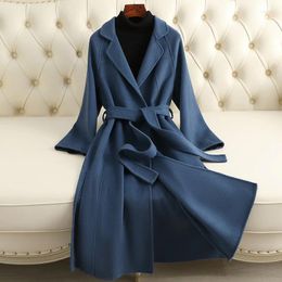 Casual Dresses 2023 Autumn/Winter Long Double Sided Cashmere Coat For Women Loose Over Knee Large Woollen