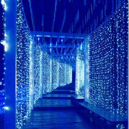 Christmas Decorations 110V US Plug Curtain Light LED Icicle String Light Connectable Year 2024 Garland 3x1/3x2/3x3/6x3m Christmas Decorations 2024 231025