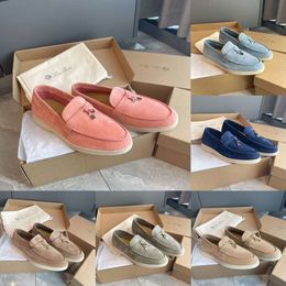 Loro Pianaa Low Top Flat LP Loafers Casual Piano Brand Shoes Mens Famous Suede Charms Walk Oxfords Moccasins Comfort Gentleman Walking 5xo6