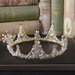 Shallow Jin Bai drill Crystals Wedding Tiaras And Crowns Bridal Tiaras Accessories Full Small Pearls Bridal Tiaras Crowns HG859304M