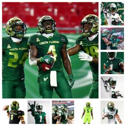 South Florida Bulls Football Jersey 4 Seth Jones 37 Logan Berryhill 29 Brian Norris 12 Ben Knox 6 Immanuel Hickman 13 Doug Blue-Eli 73 Donovan Jennings