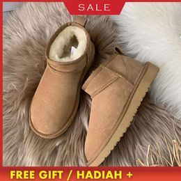 Designer Snow Boots Australia Mini Platform Boot Women Tazz Tasman Slippers Classic Slip-on Suede Slides Winter Wool Warm Booties Fur Sheep Skin Shoes Ankle Bootes A2