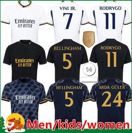 2023 2024 New style Fans Player BELLINGHAM VINI JR soccer jerseys 23 24 TCHOUAMENI CAMAVINGA ALABA MODRIC RODRYGO REAL MADRIDS Men kids kit uniforms football shirt