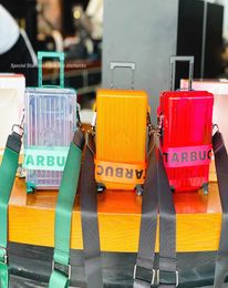 s Colourful Mini suitcase, cosmetic bag, small square bag, One Shoulder Messenger, disco trend, hard shell small suitcase7673786