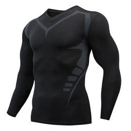 Men's T Shirts T shirt Men Running Sport T Shirt Compression Fitness Tops Tee Quick DryTight Training Gym Shirts Jersey 231025
