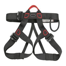 Climbing Harnesses Safety Belt Half 1pcs 4 Color Adjustable Buckle Climb Rock Outdoor Polyester Tree Climbing Brand 231025